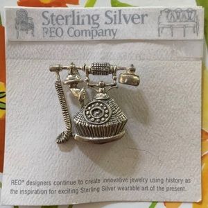 Sterling REO Co. Vintage Style Phone Pin